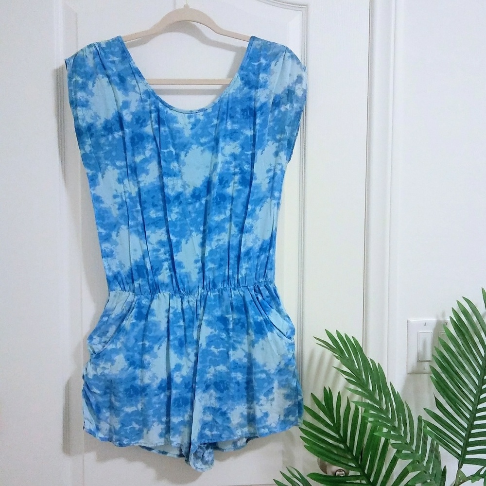 Cloud romper tie dye